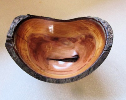 Keith Leonard's commended natural edge bowl